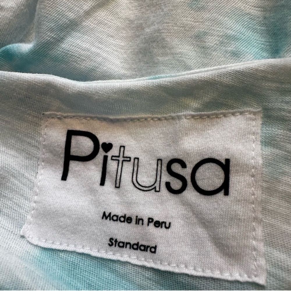 Pitusa blue & white tie-dye tiered strappy sundress standard m l xl - Picture 6 of 8